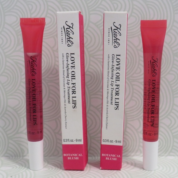KIEHL'S💥LOVE OIL FOR LIPS GLOW INFUSING LIP TREATMENT BOTANICAL BLUSH - 2PCS💥